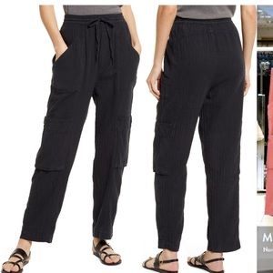 Free People Tapered Linen Blend Cargo Pant